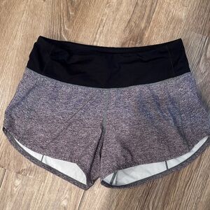lululemon athletica Black and Heathered Gray Athletic Shorts